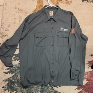 Dickies Gray Casual Button Down Shirt
